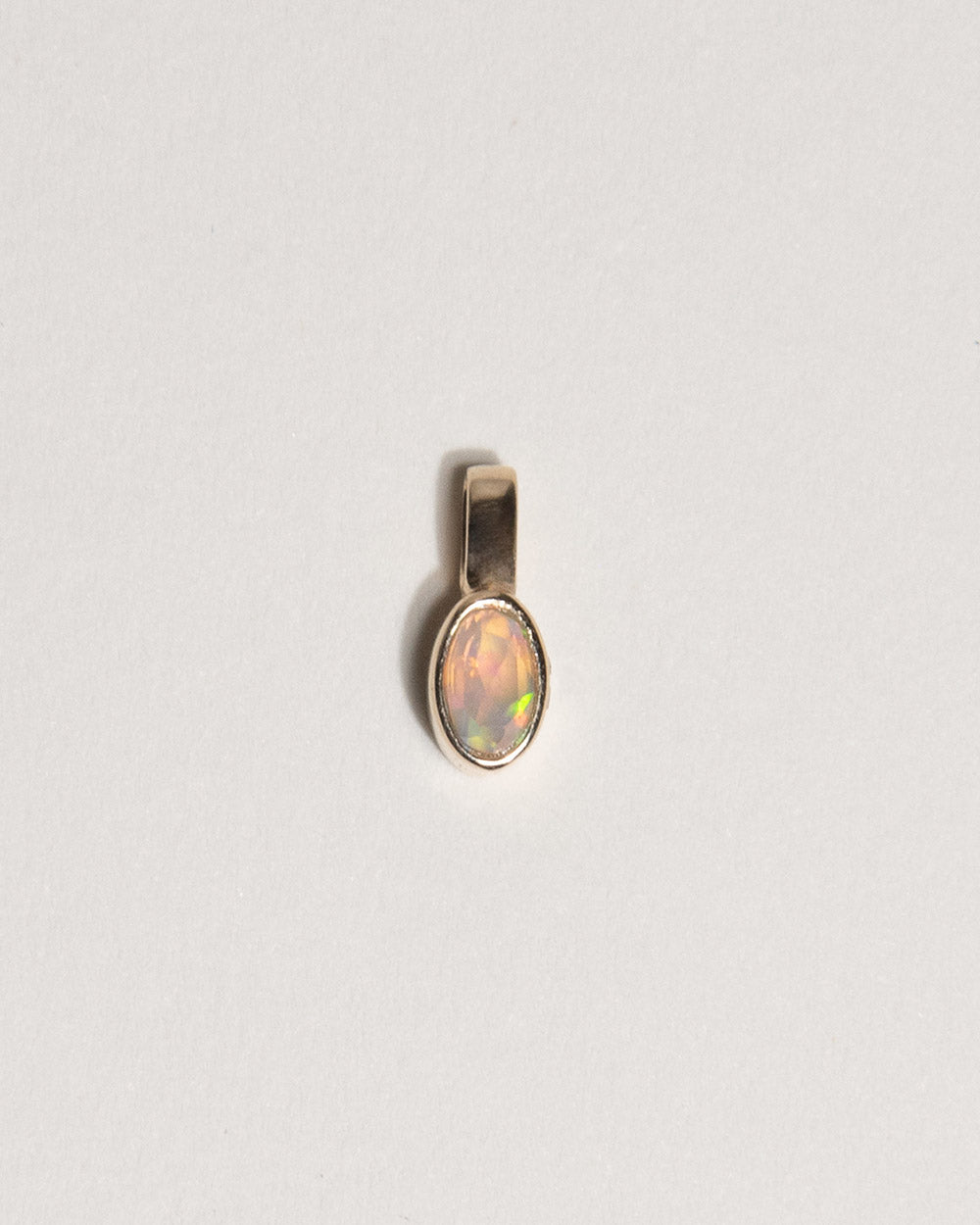 October Opal Birthstone Oval Charm