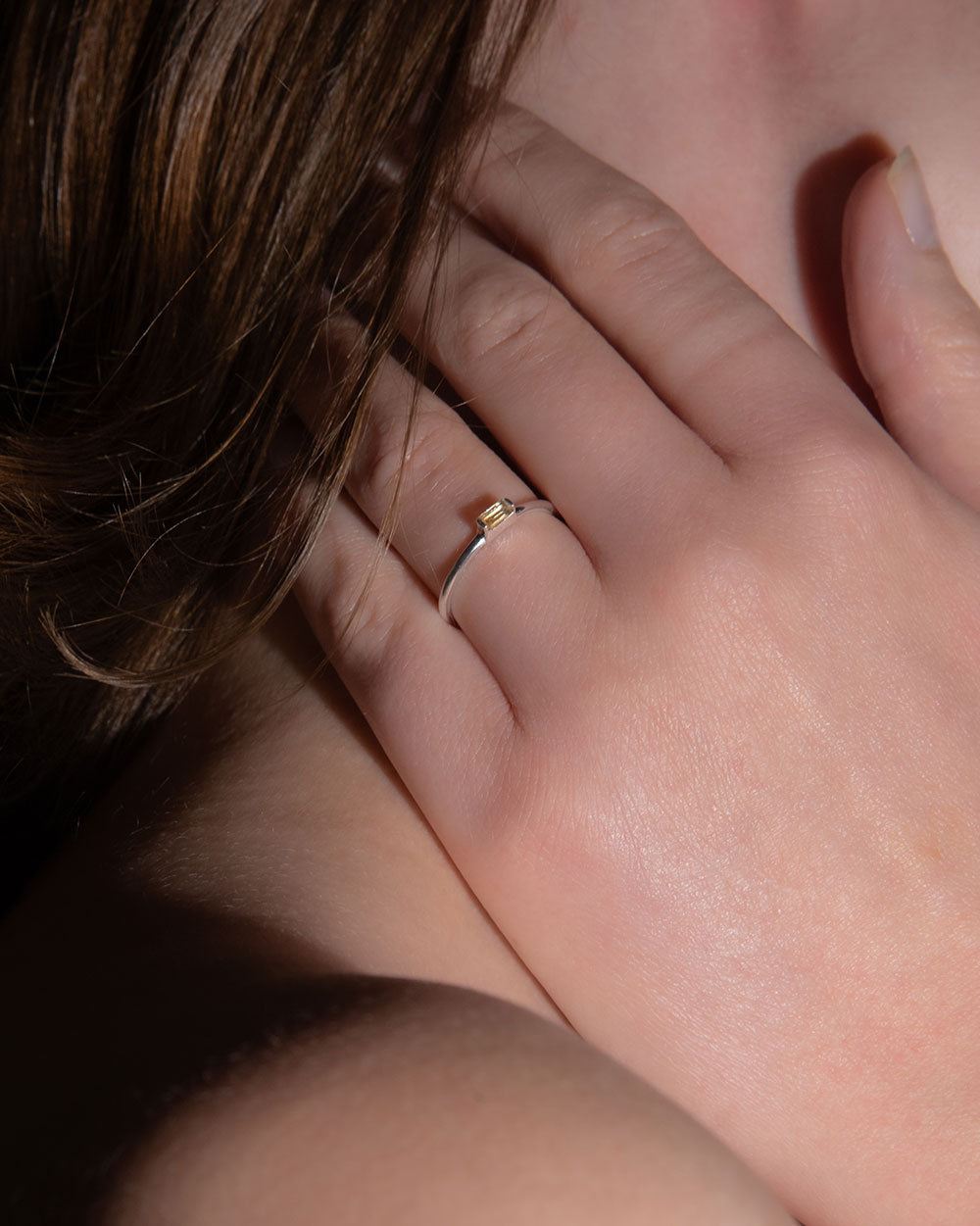 November Citrine Birthstone Baguette Ring