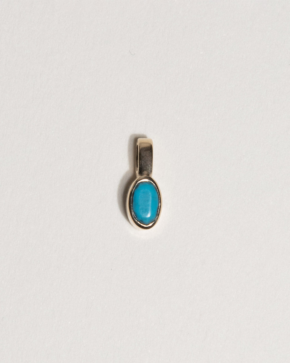December Turquoise Birthstone Oval Charm