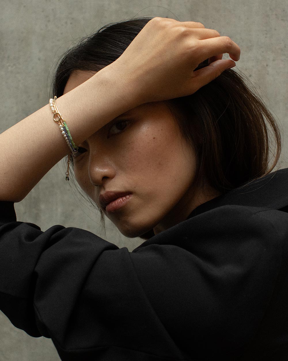 Milos Chrysoprase Beaded Bar Bracelet