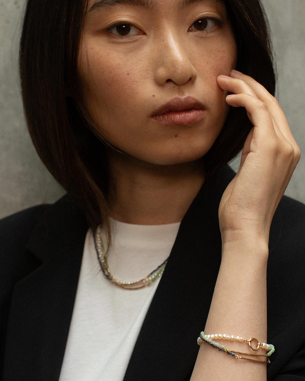 Milos Sapphire Beaded Bar Bracelet