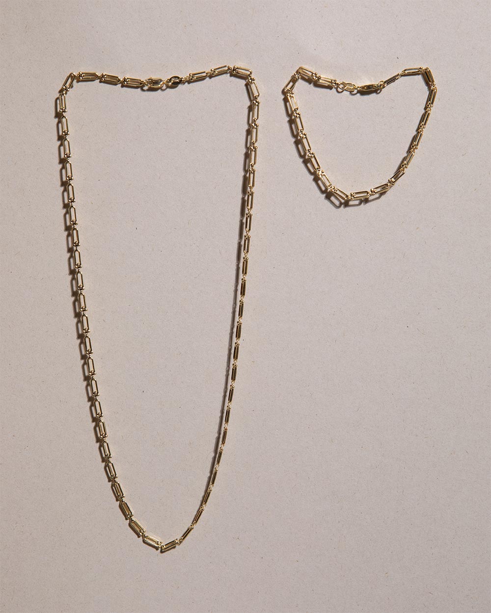 Horseshoe Chain Necklace and Bracelet Set