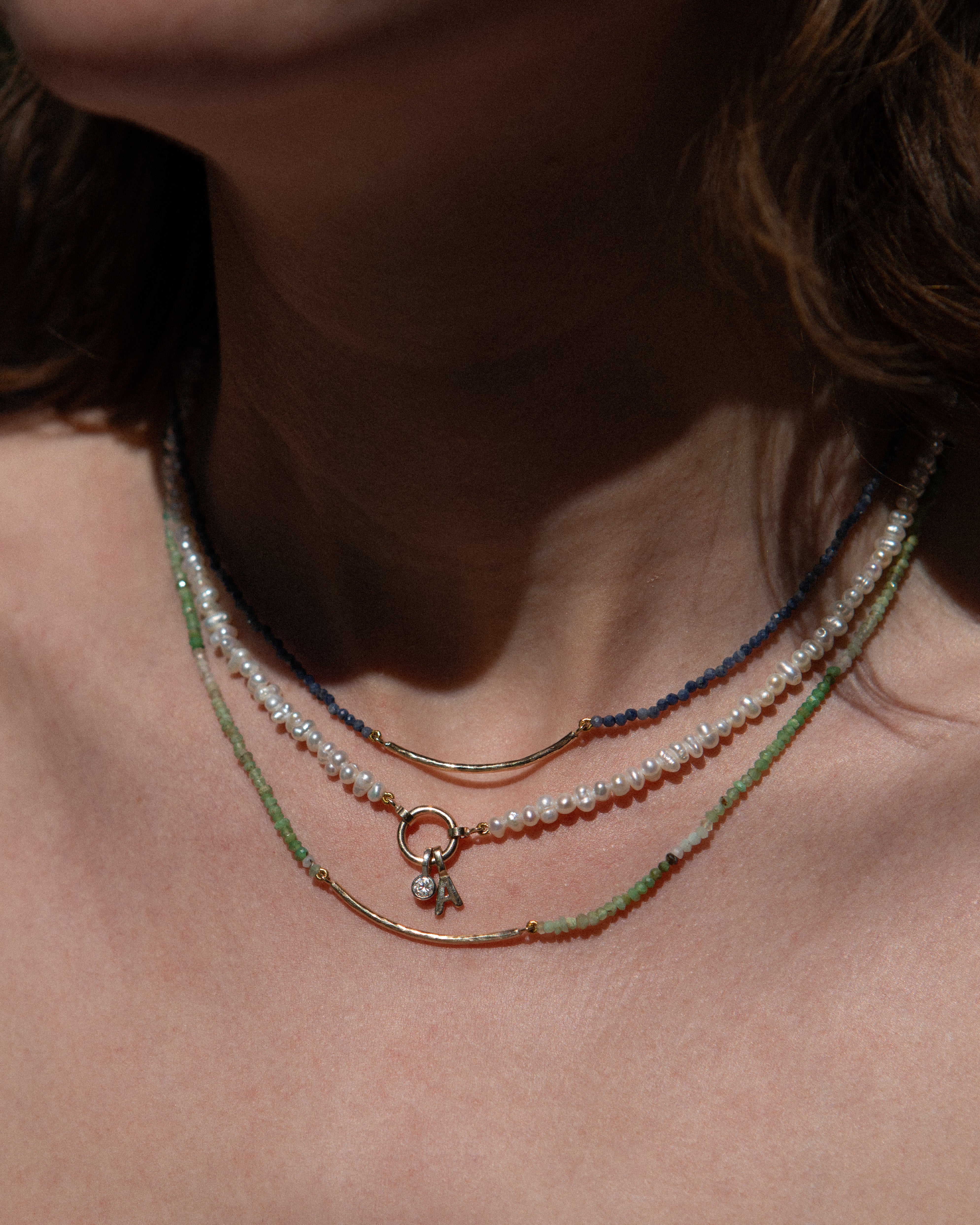 Milos Pearl Beaded Charm Necklace