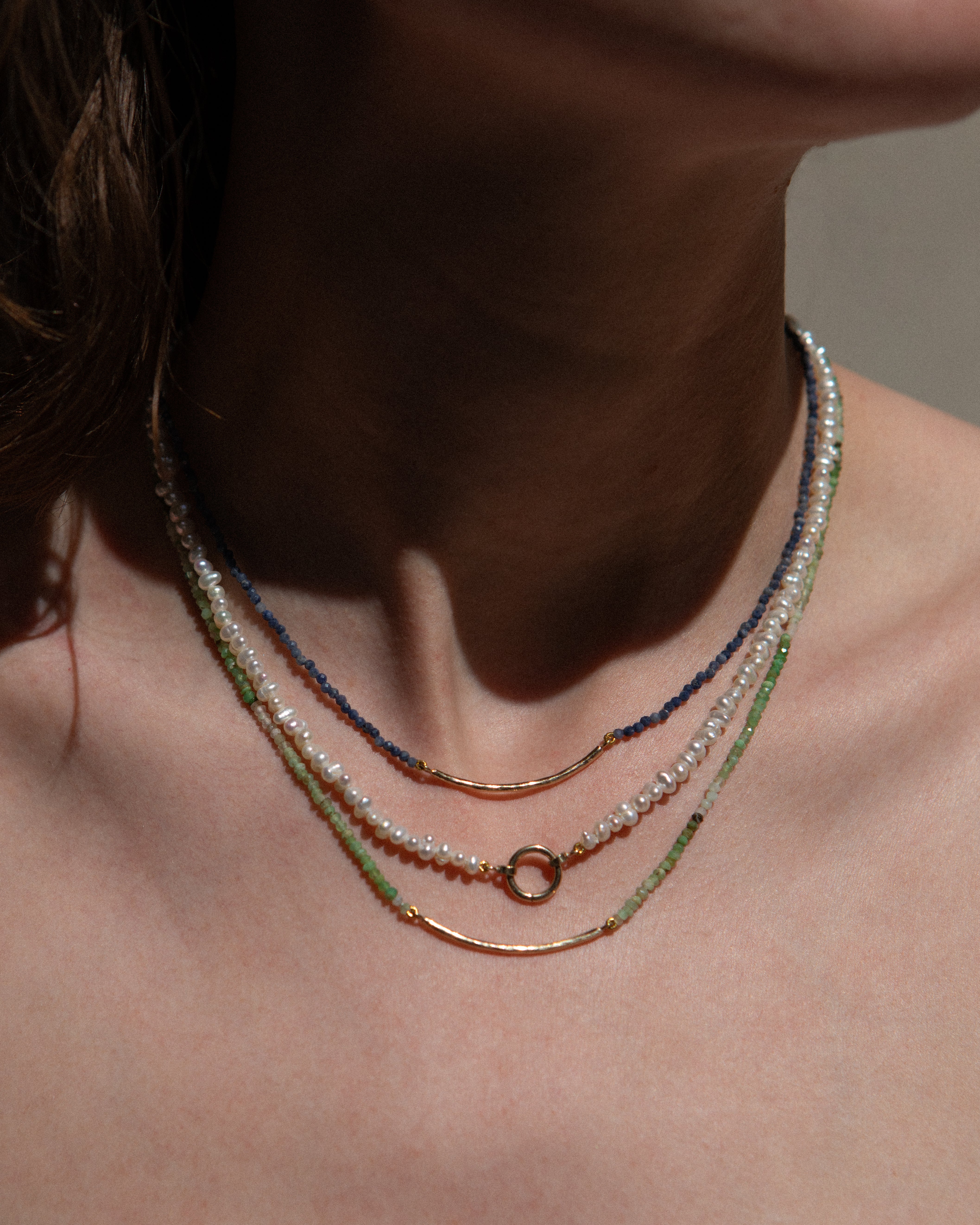 Milos Pearl Beaded Charm Necklace