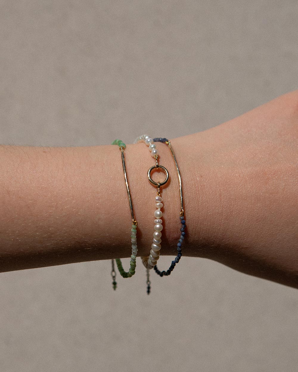 Milos Pearl Beaded Charm Bracelet