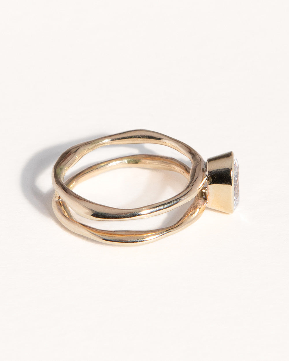 1ct Lab Grown Diamond Double Band Ring