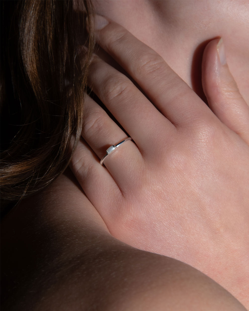 June Pearl Birthstone Baguette Ring