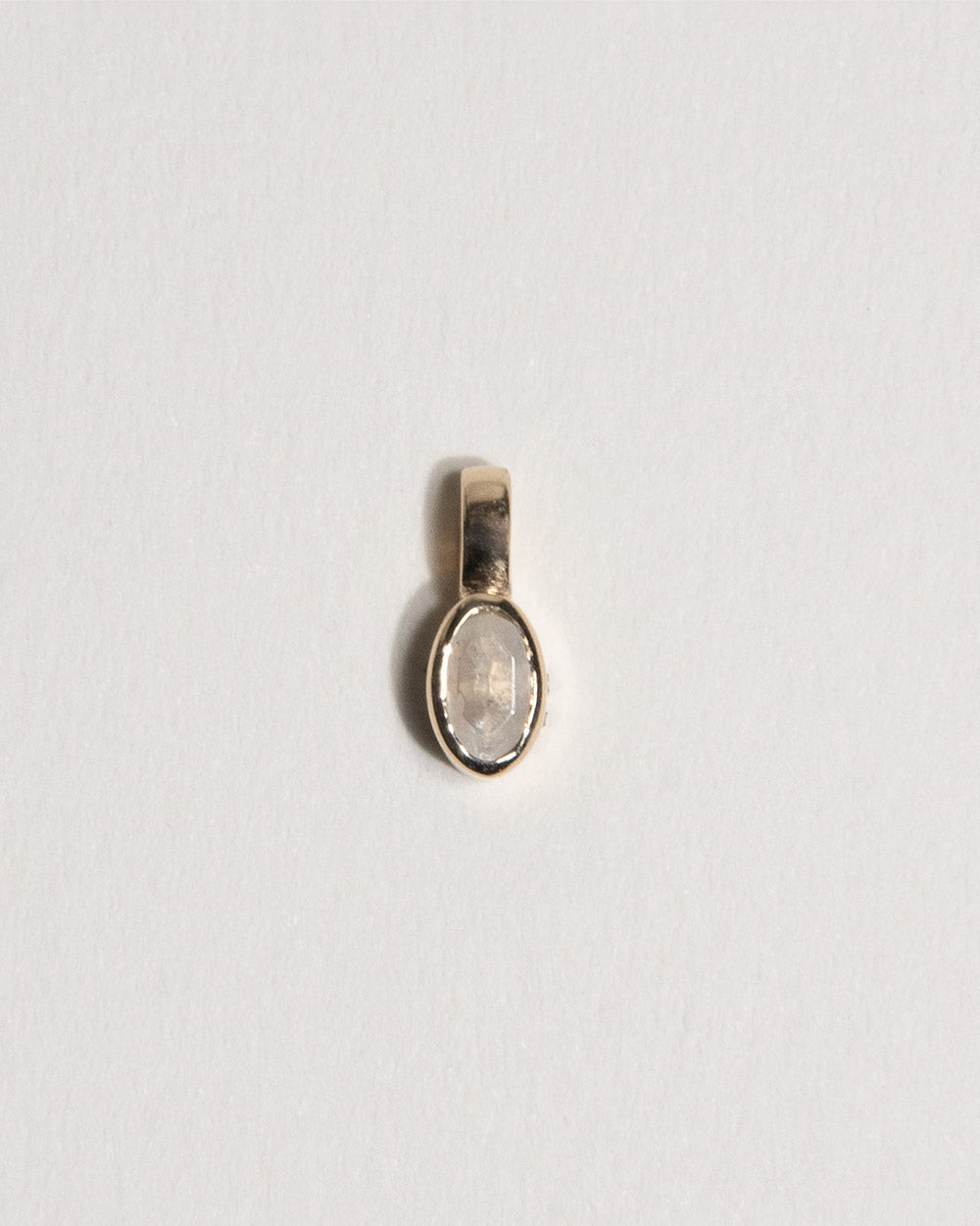 June Moonstone Birthstone Oval Charm