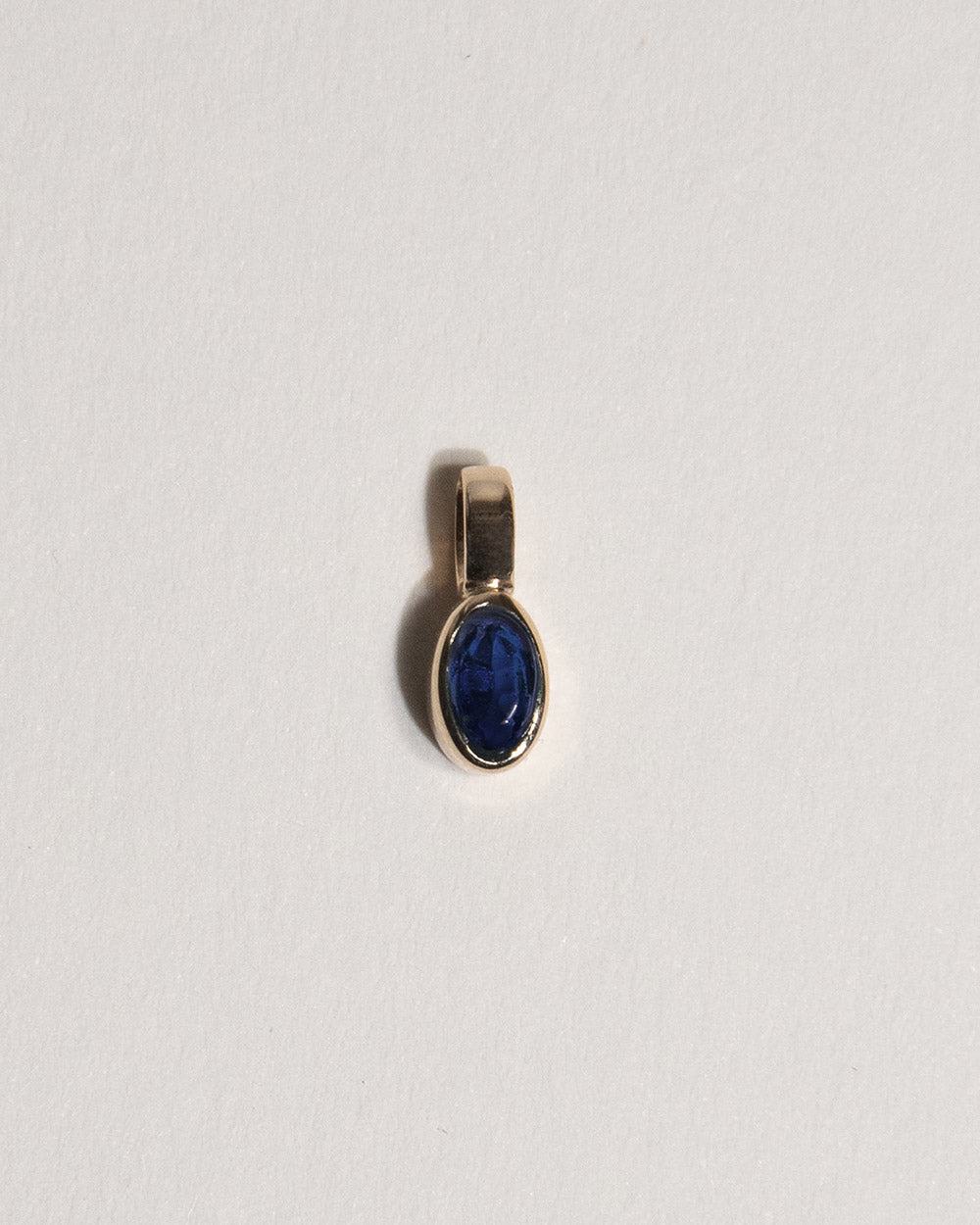 September Sapphire Birthstone Oval Charm