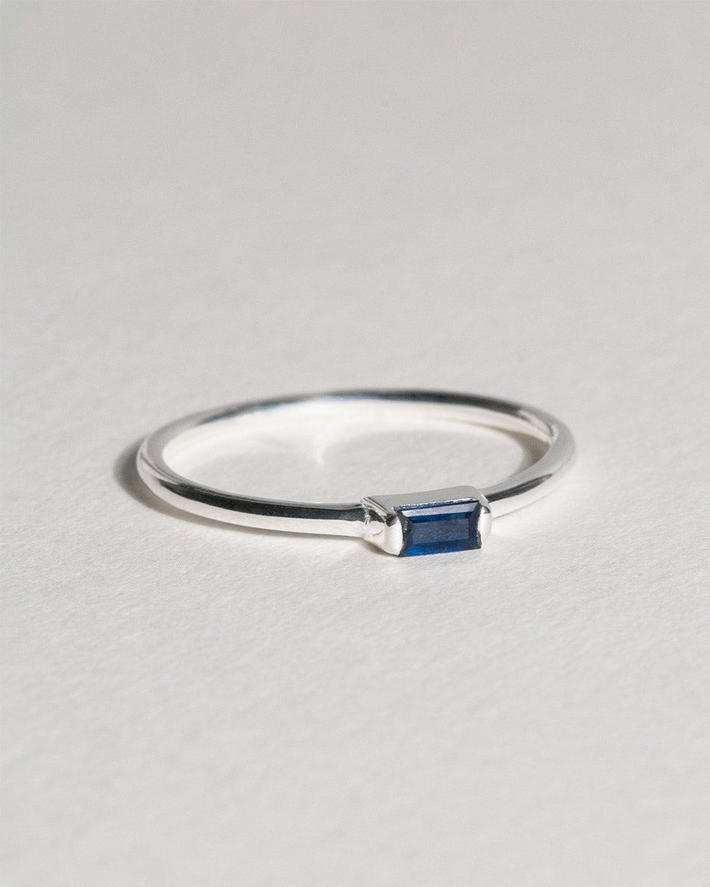 September Sapphire Birthstone Baguette Ring