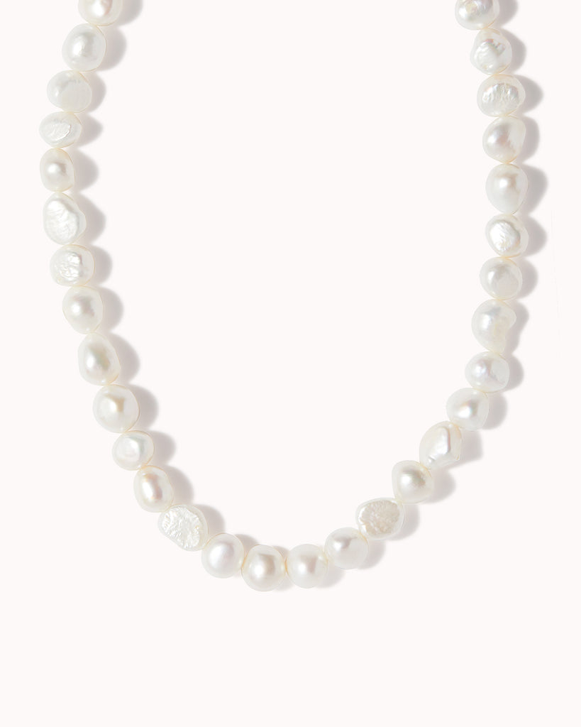 Baroque Pearl T-Bar Necklace handcrafted by Maya Magal in our London studios