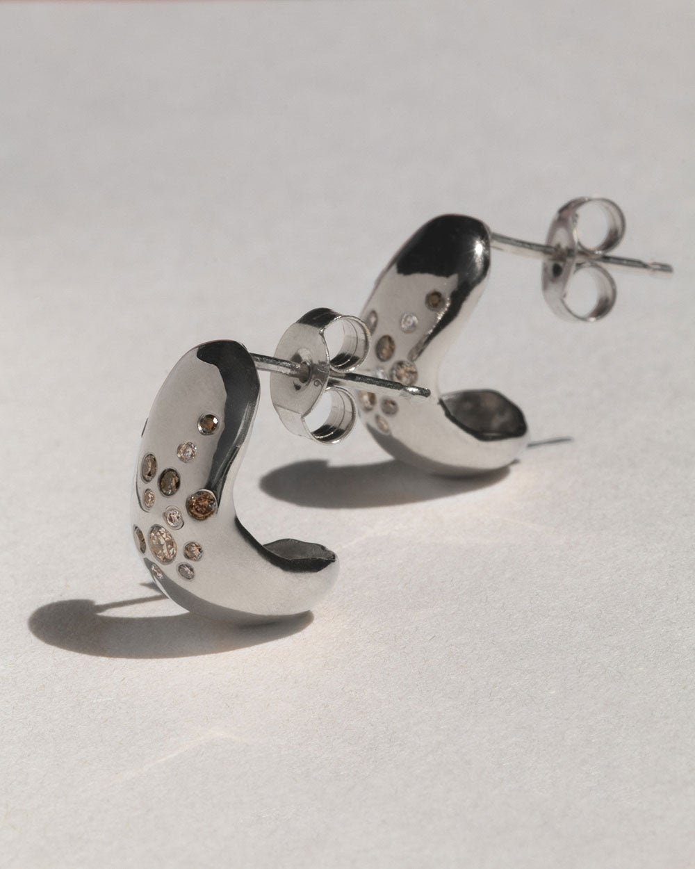 Celestial Diamond Huggie Hoop Earrings