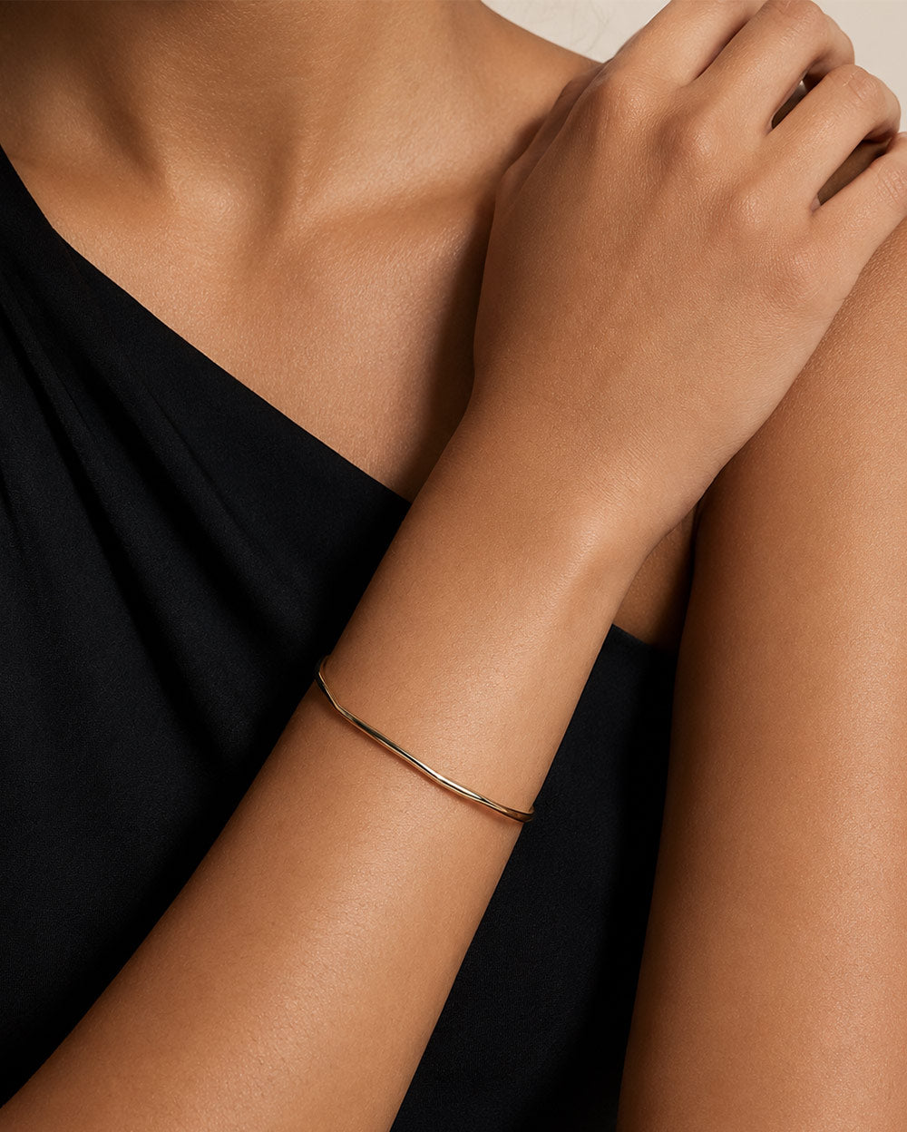 Solid Gold Lava Bangle