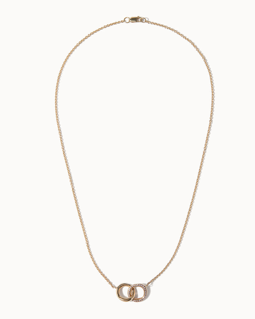 maya magal london interlinked 9ct solid gold and diamond necklace