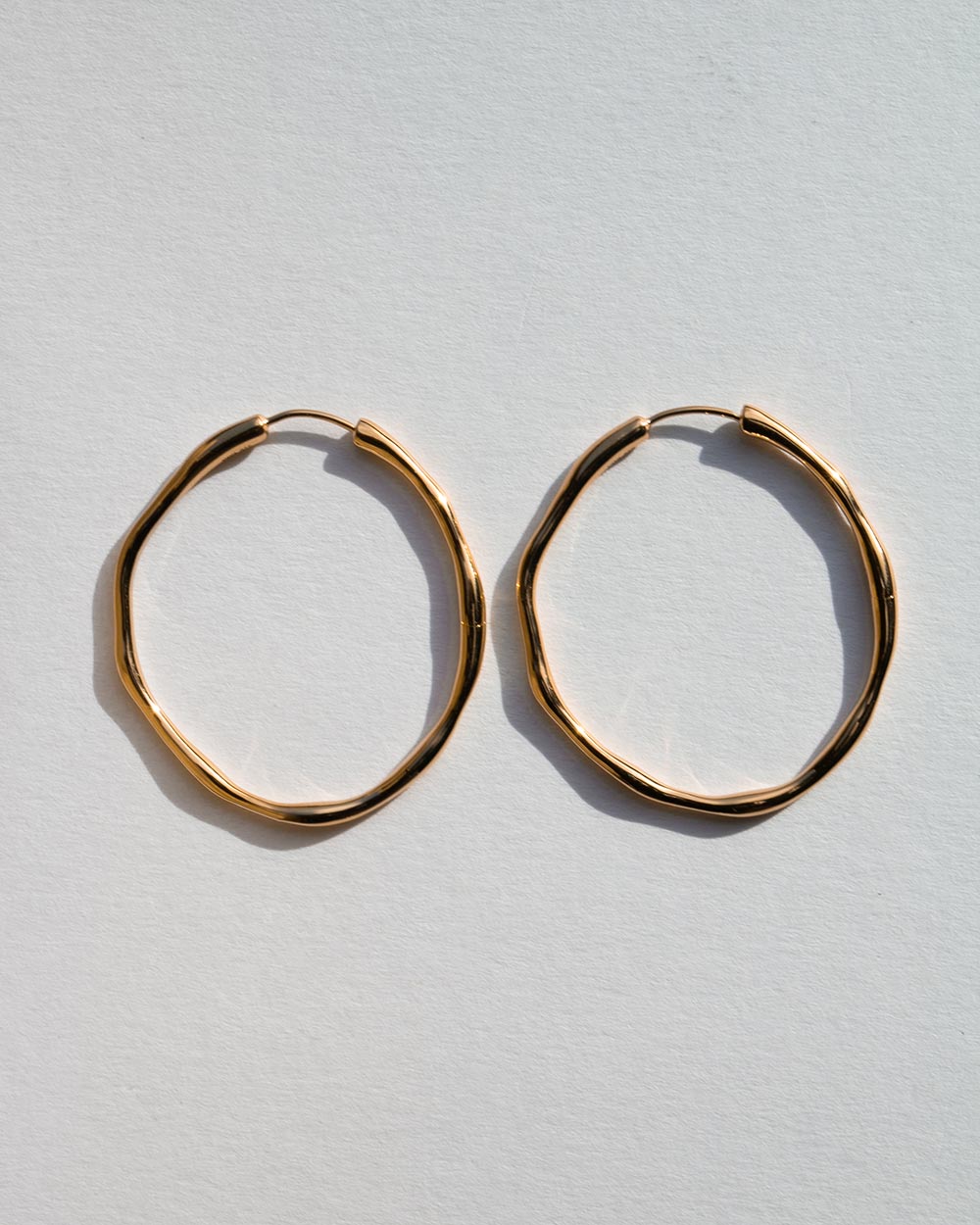 Large Organic Hoop Earrings