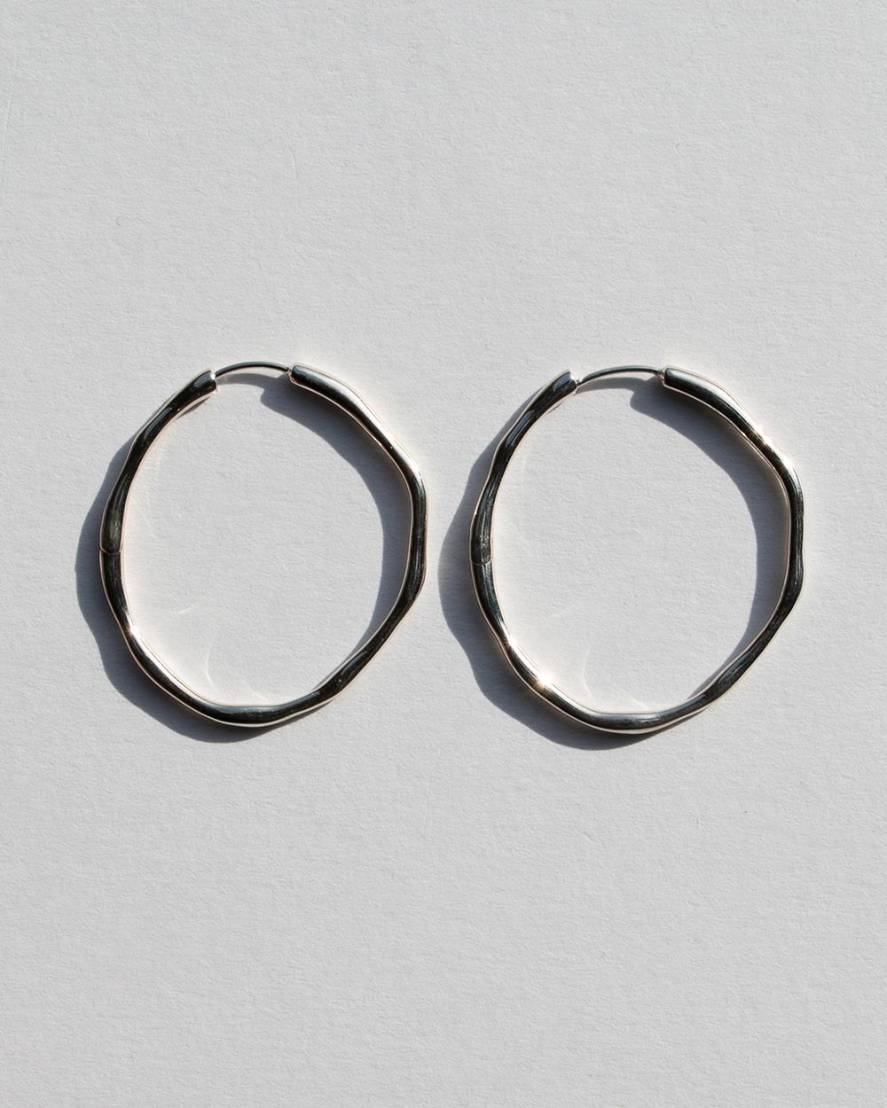 Large Organic Hoop Earrings