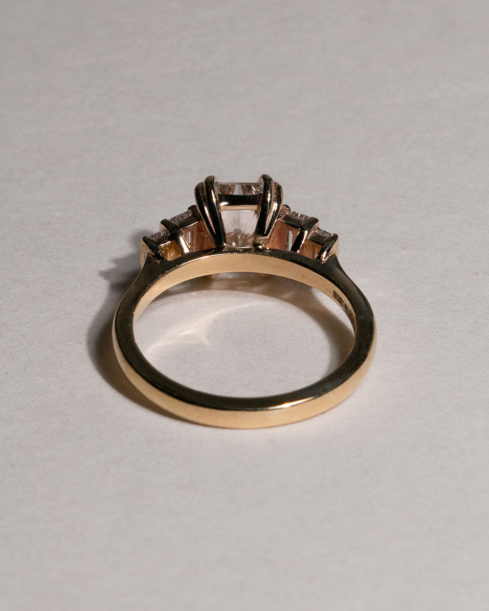9ct Yellow Gold Lab Grown Diamond Geometric Five Stone Ring