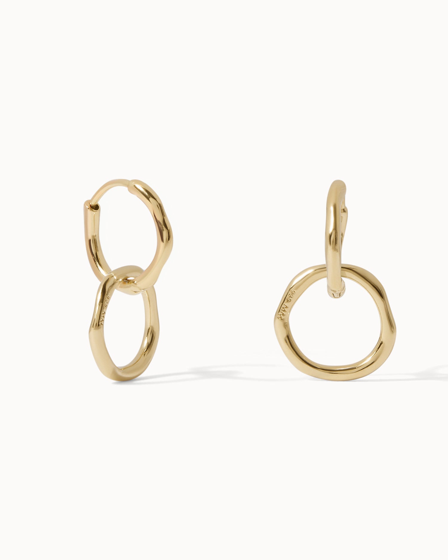 Interlinked Huggie Hoop Earrings