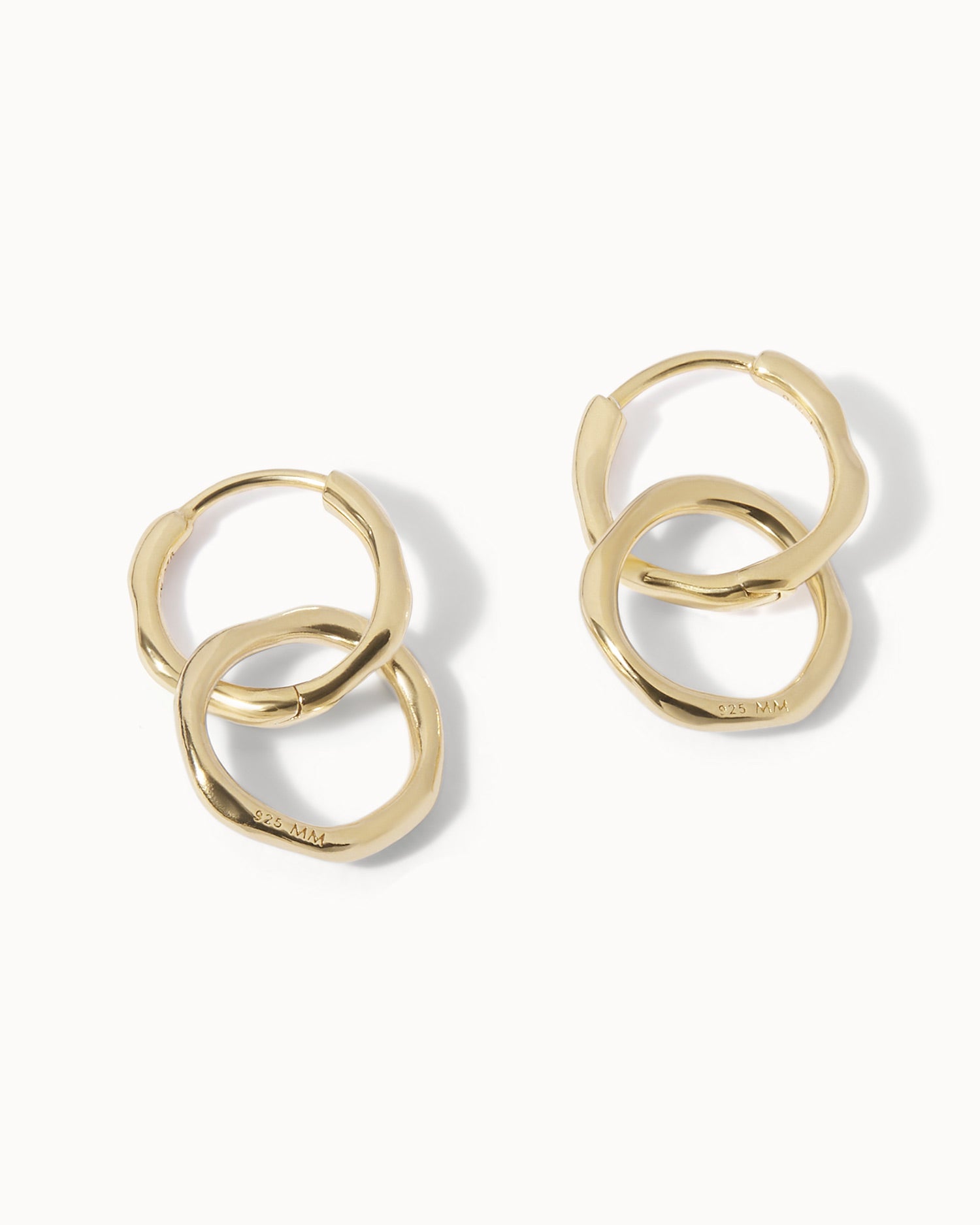 Interlinked Huggie Hoop Earrings