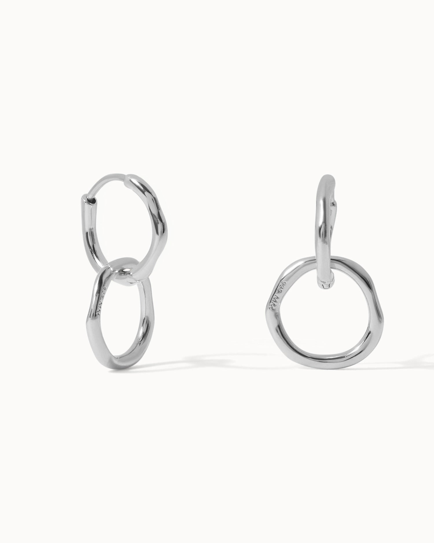 Interlinked Huggie Hoop Earrings