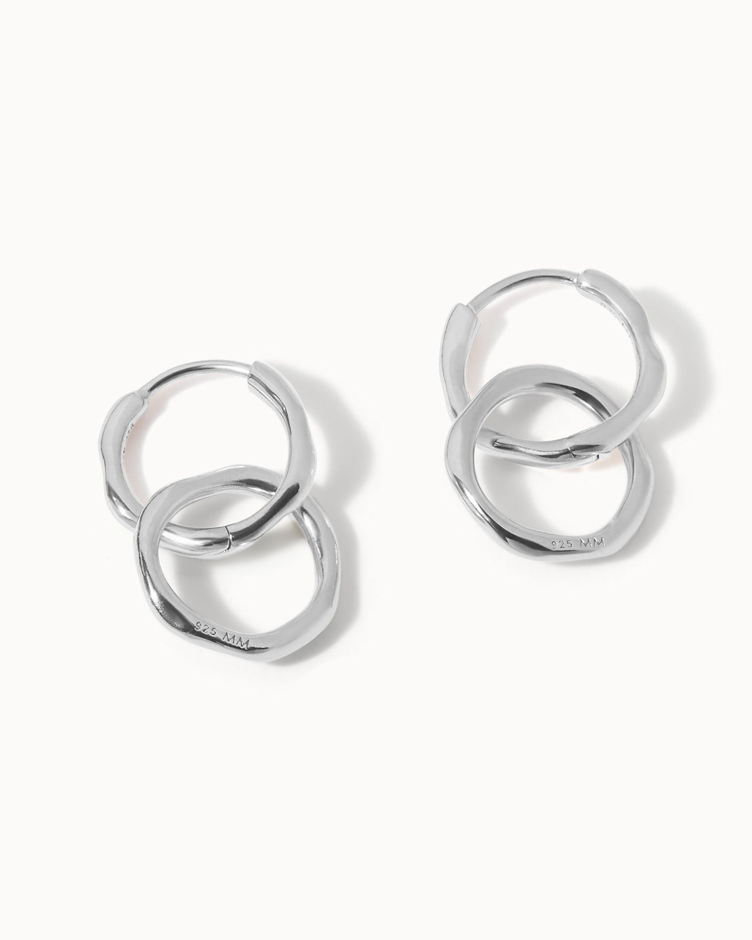 Interlinked Huggie Hoop Earrings