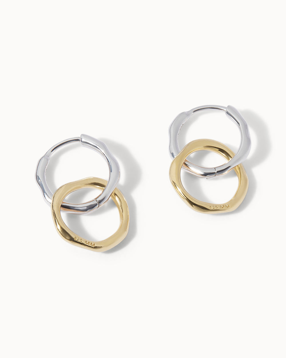 Interlinked Huggie Hoop Earrings