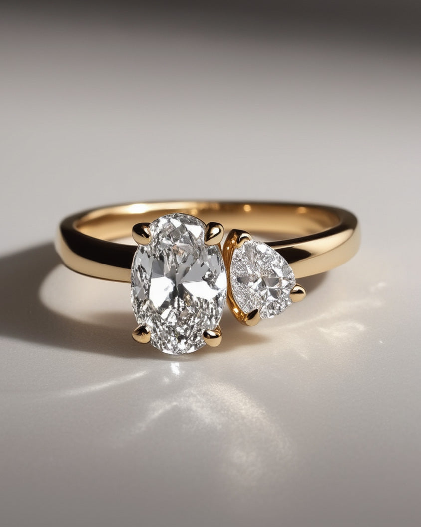 Lab Grown Diamond Toi et Moi Ring