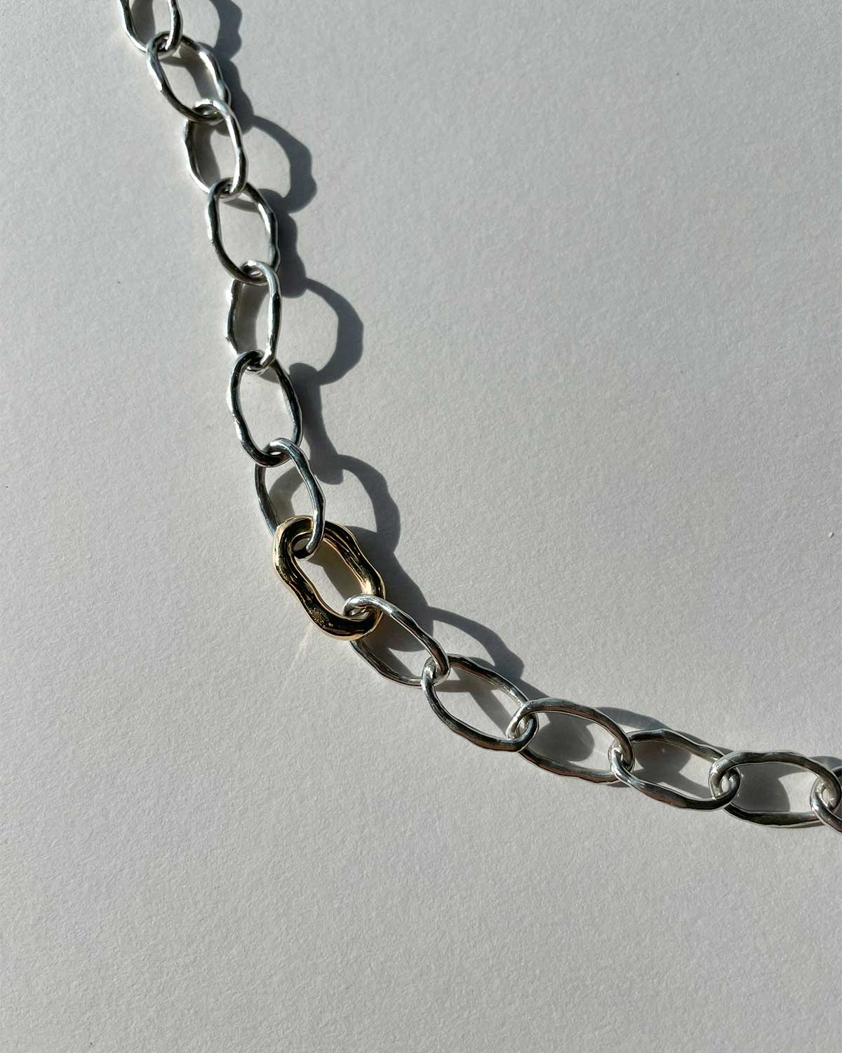 Molten Chain Necklace and Bracelet Set