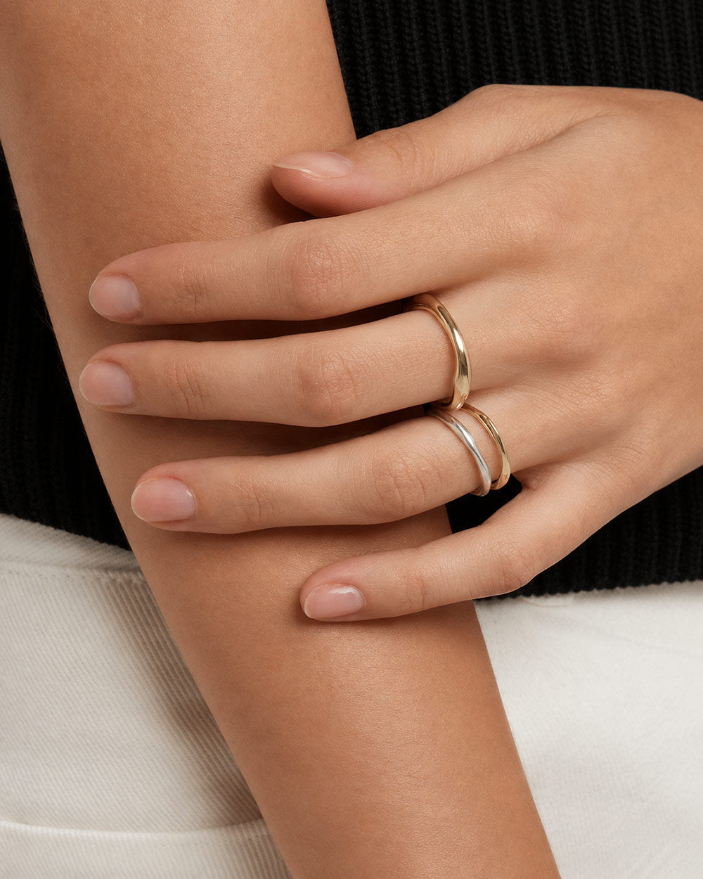 Solid Gold Organic Heavy Ring