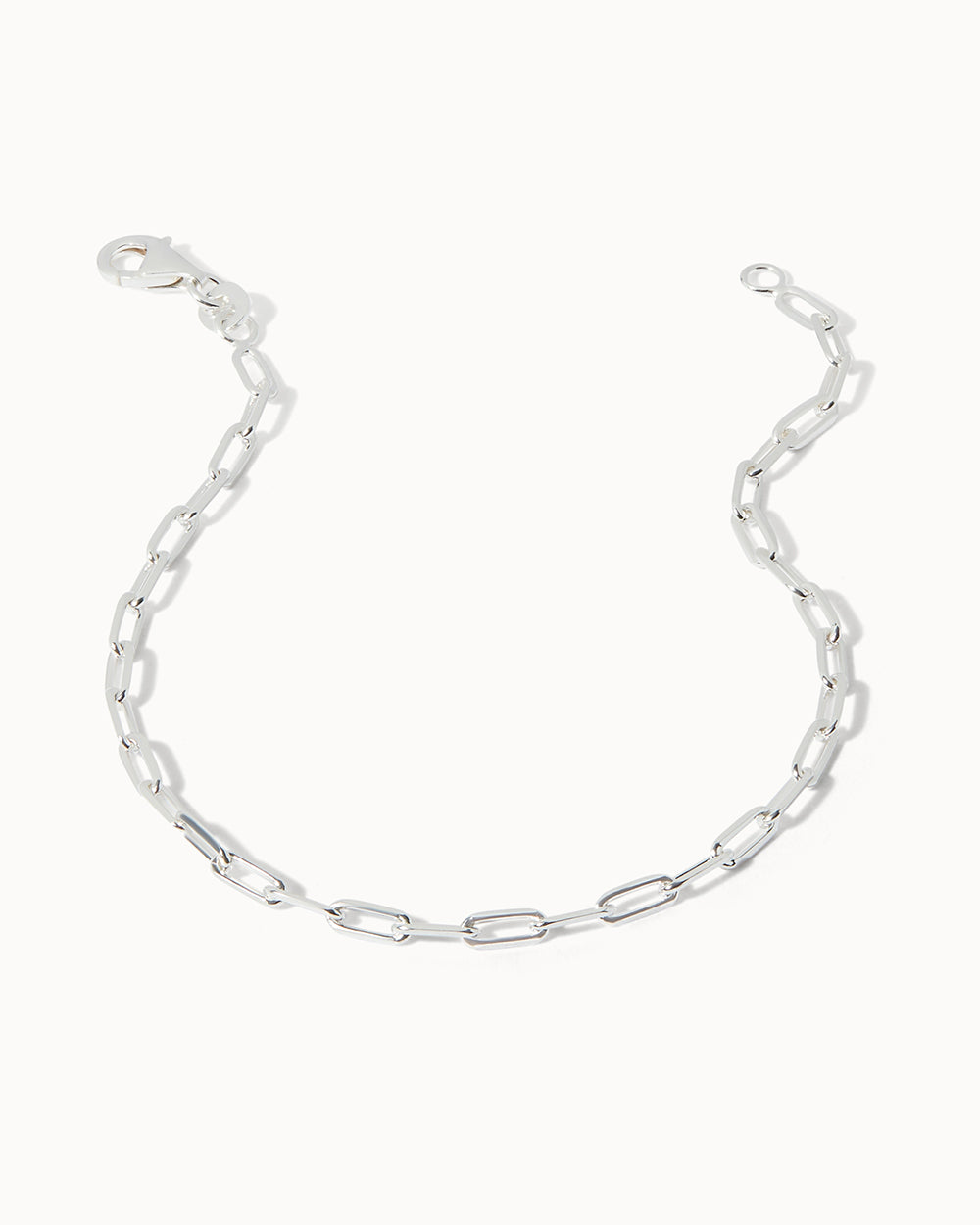 925 Recycled Sterling Silver Paper Chain Bracelet handmade in London by Maya Magal sustainable jewellery brand
