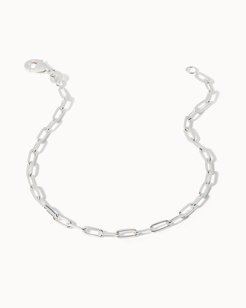 925 Recycled Sterling Silver Paper Chain Bracelet handmade in London by Maya Magal sustainable jewellery brand
