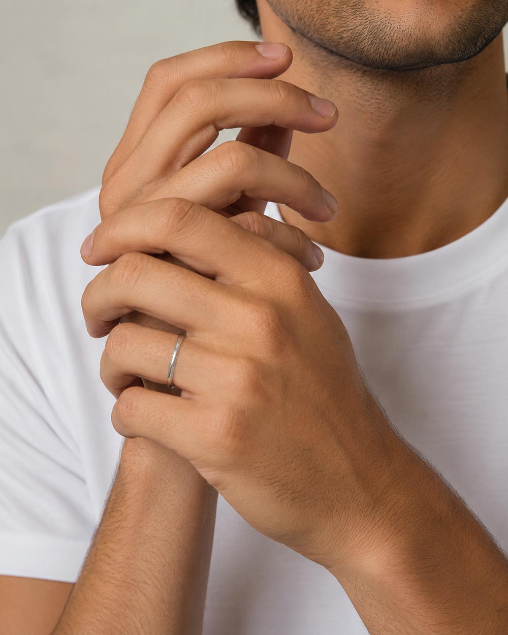 Platinum Fine Edge Ring - 2mm Band