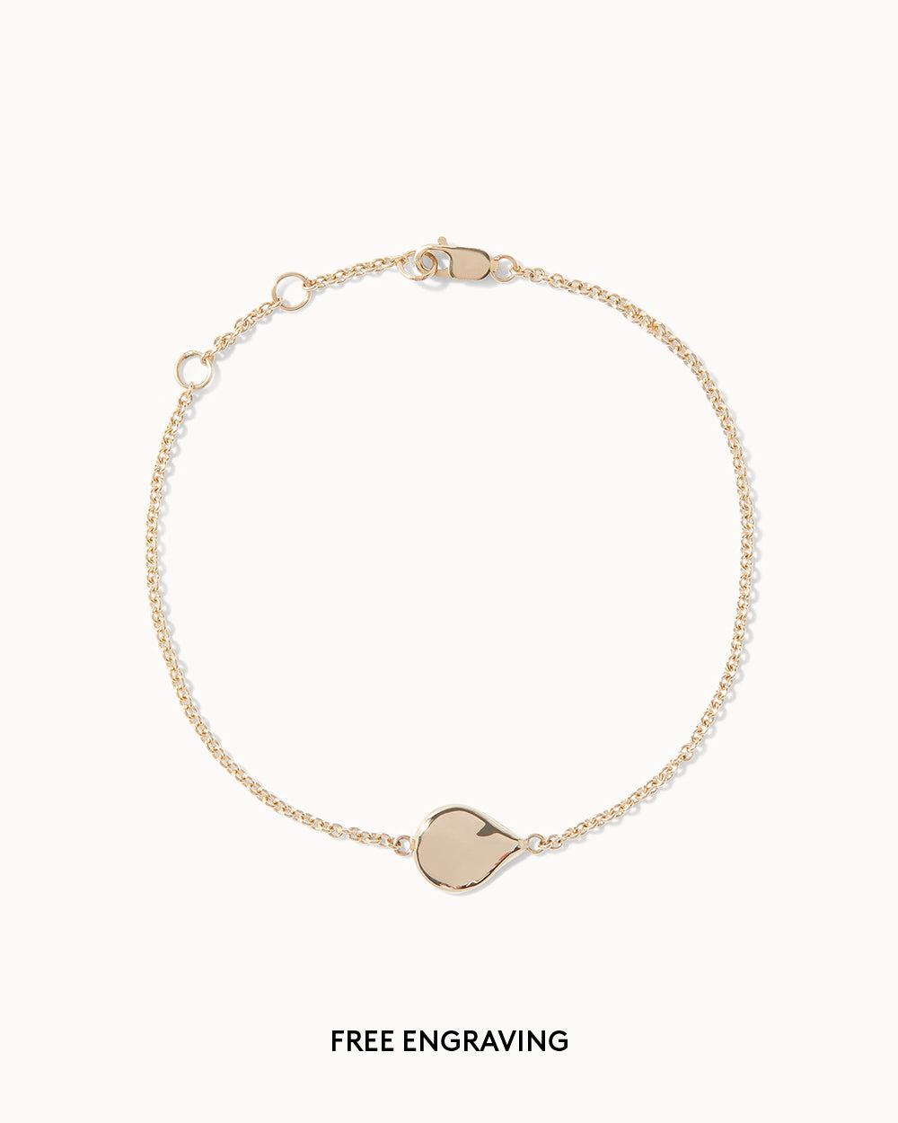 Engravable Drop Charm Bracelet