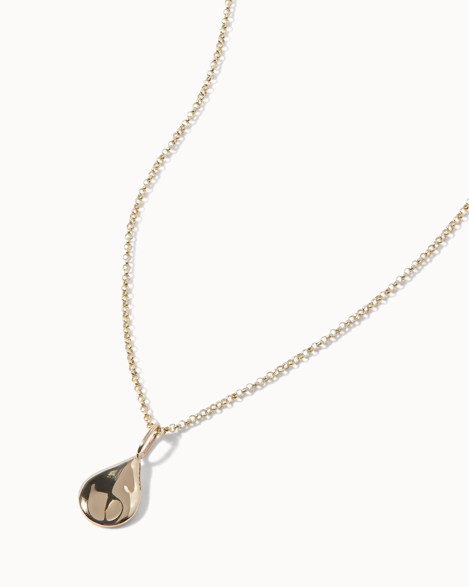 Engravable Drop Charm Necklace
