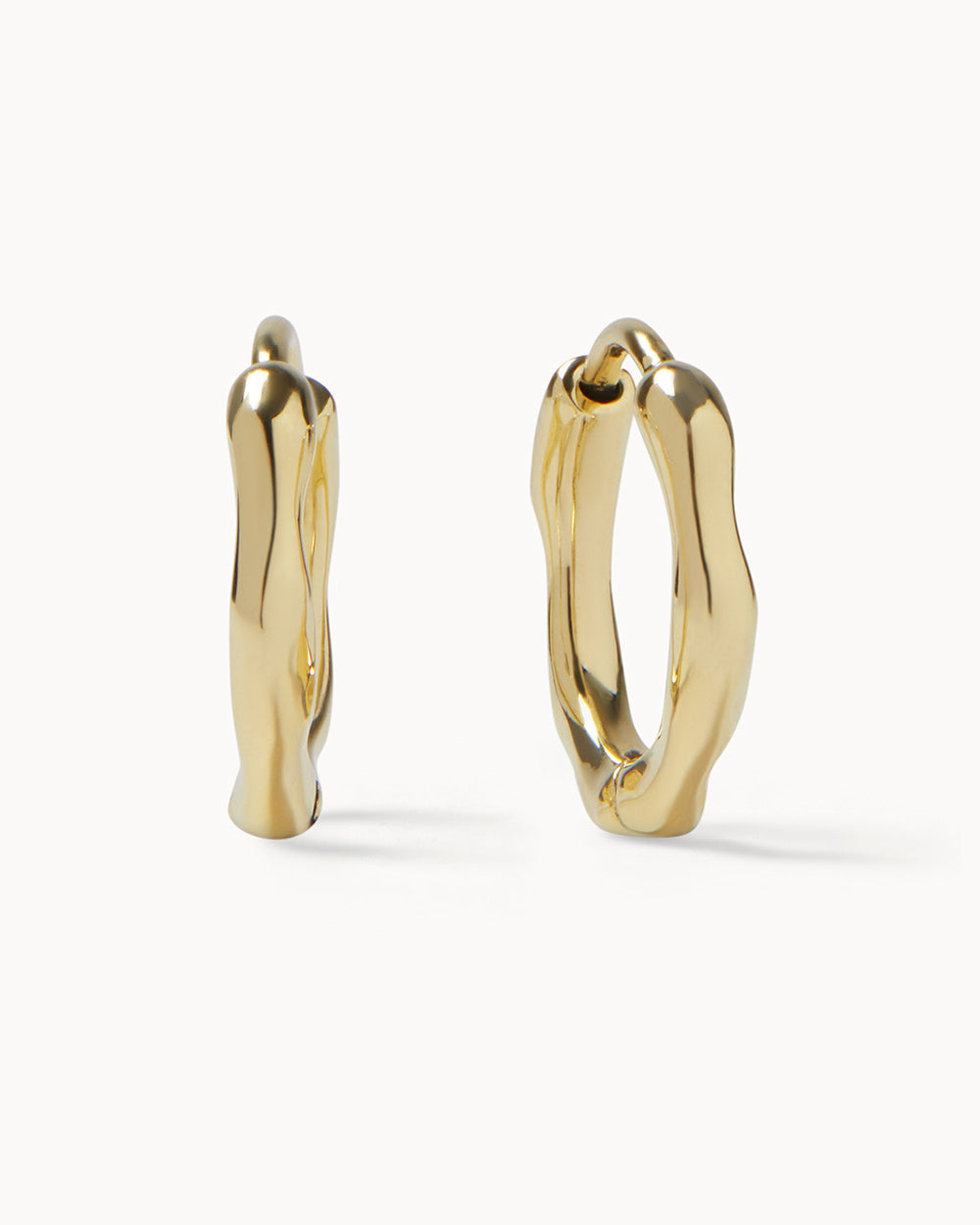 Solid Gold Huggie Hoop Earrings
