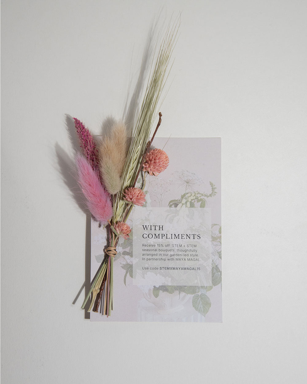 STEM+STEM Dried Flowers complimentary flowers