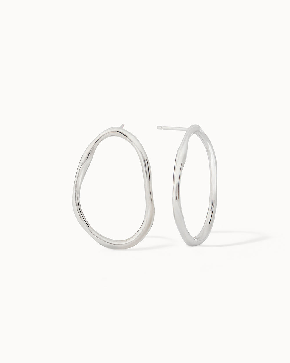 Simple Organic Link Earrings