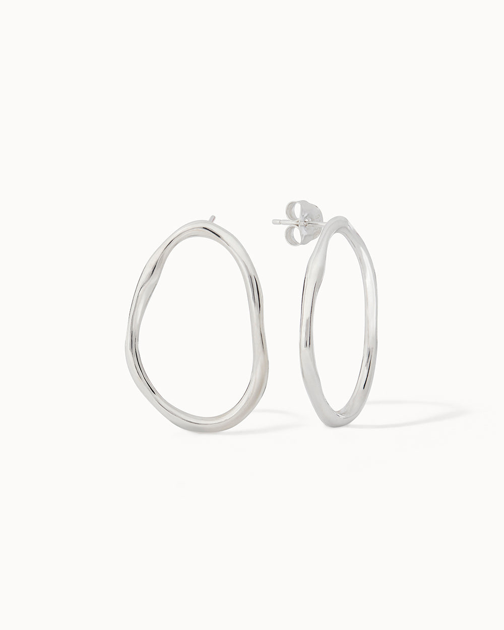 Simple Organic Link Earrings