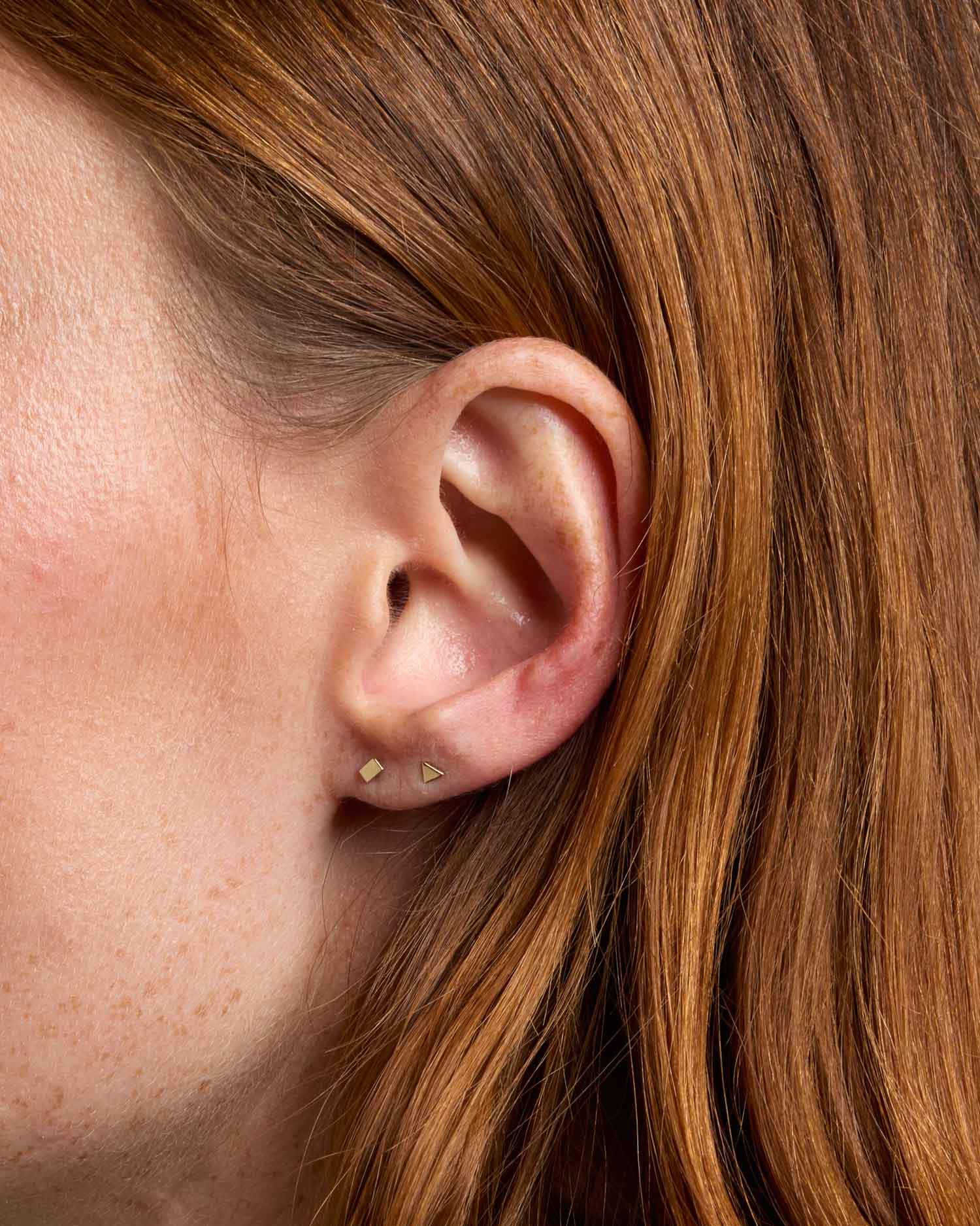 Solid Gold Single Stud Earring