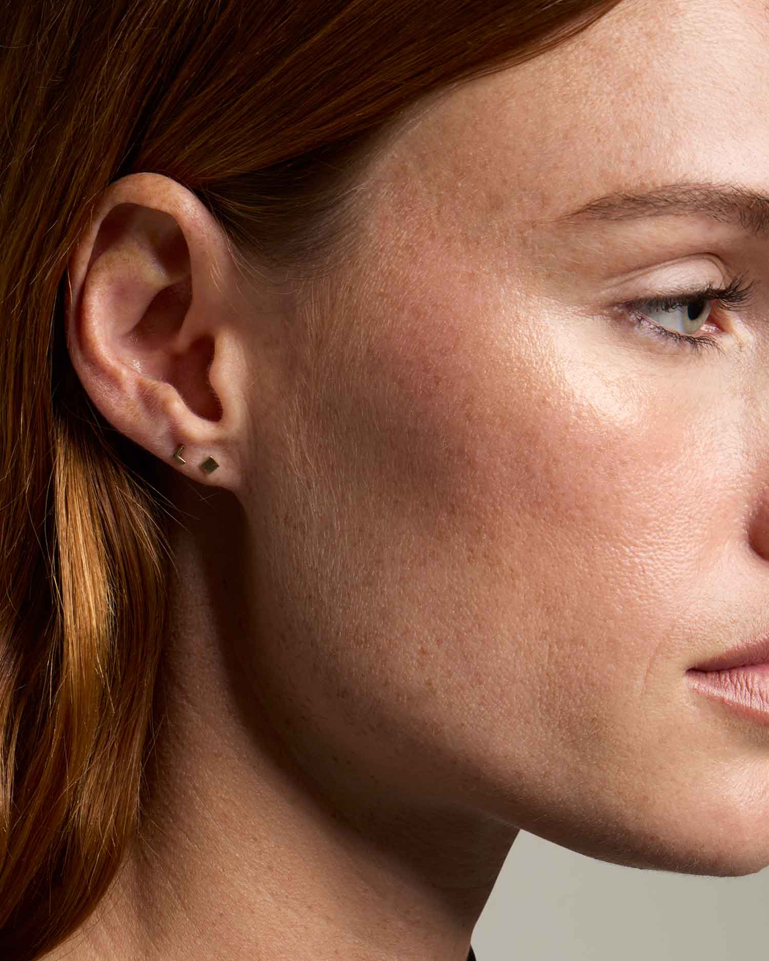 Solid Gold Single Stud Earring