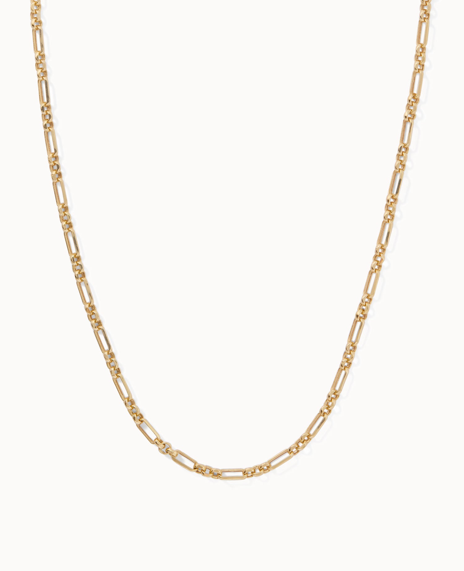 Solid Gold Figaro Chain Necklace | 9ct Gold Chain | Maya Magal