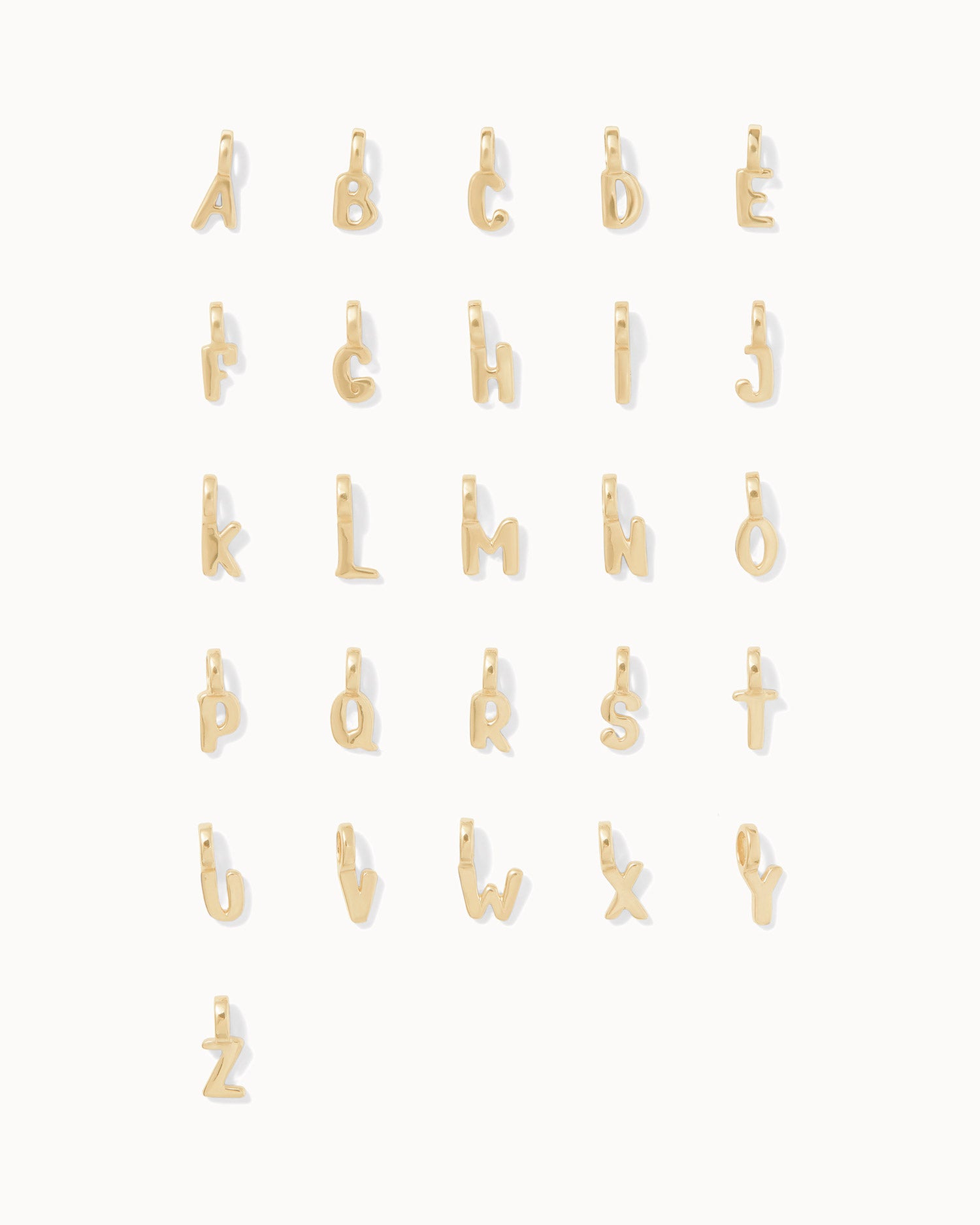 Paper Chain Initial Diamond Charm Necklace