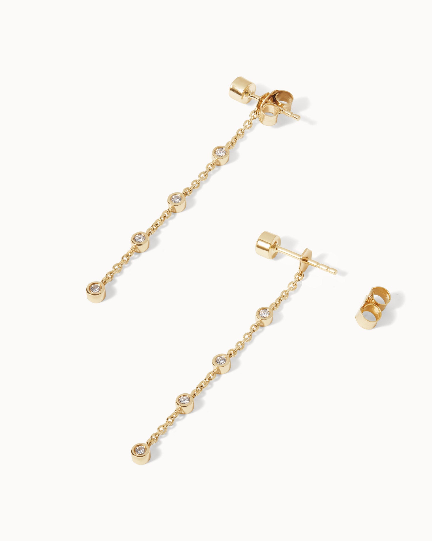 April Diamond Birthstone Drop Earrings