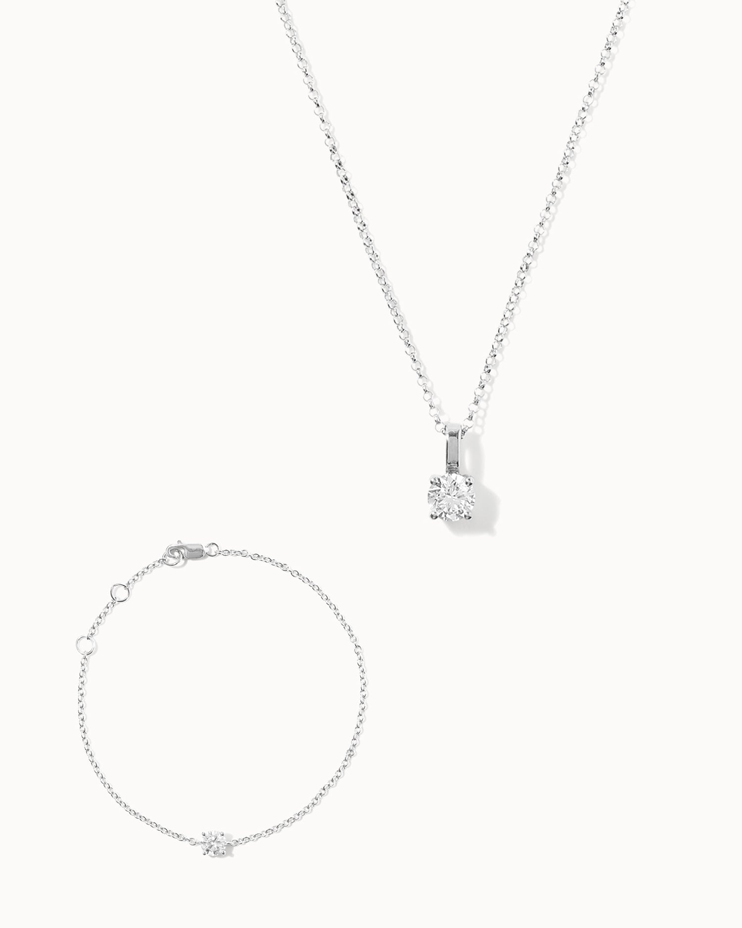 Astar 0.5ct Lab Grown Diamond Necklace and Bracelet Set