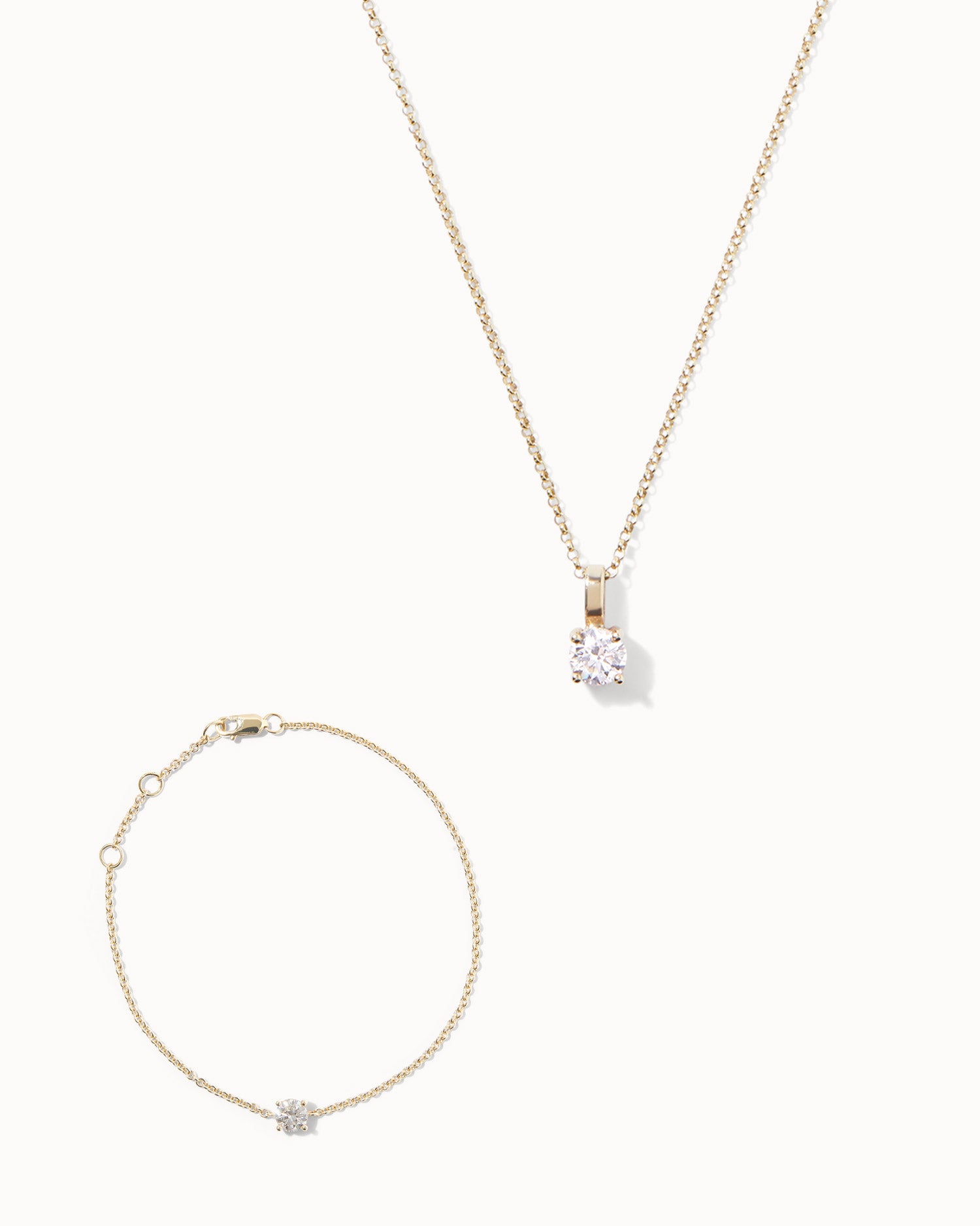 Astar 0.5ct Lab Grown Diamond Necklace and Bracelet Set