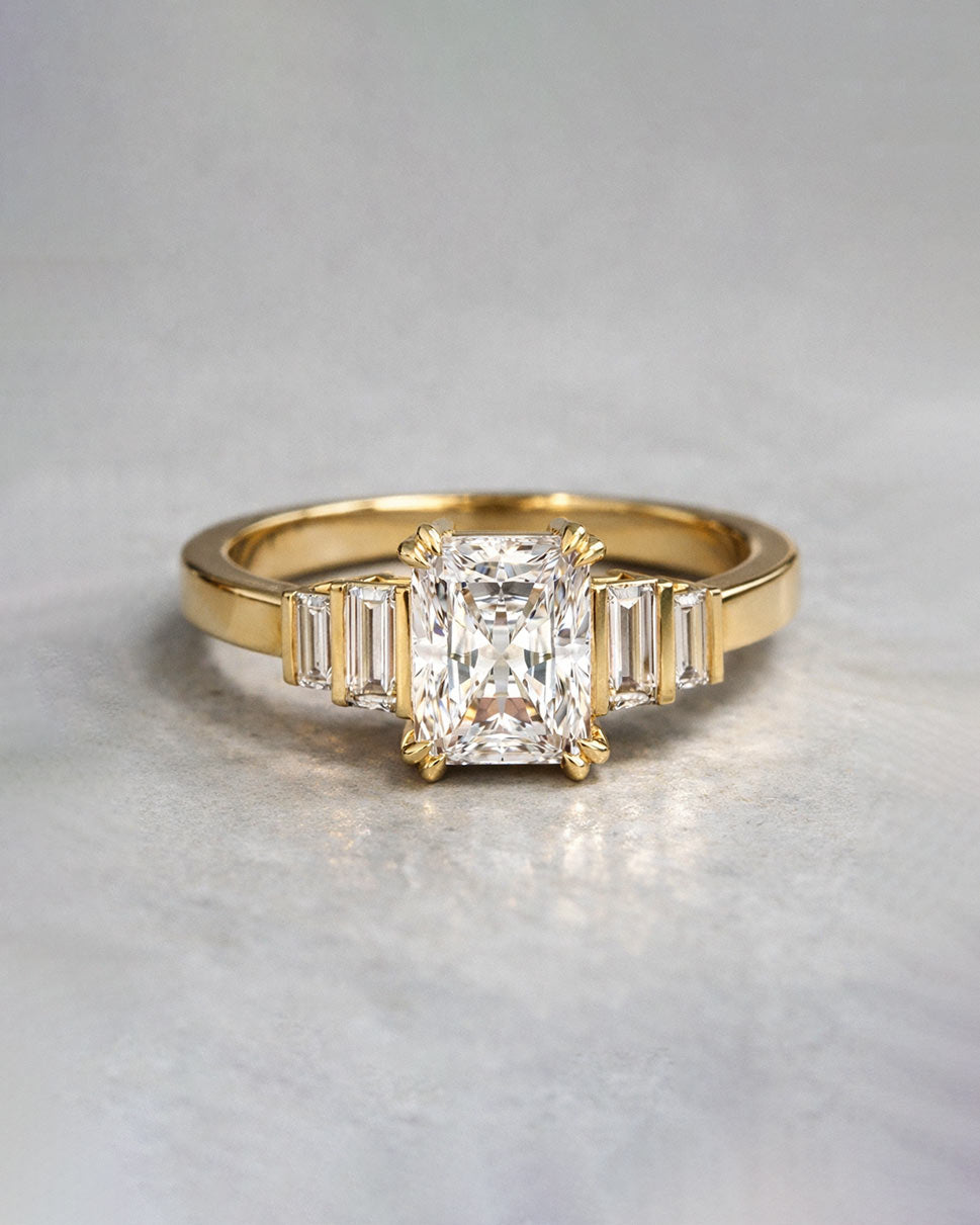 Lab Grown Diamond Geometric Five Stone Ring