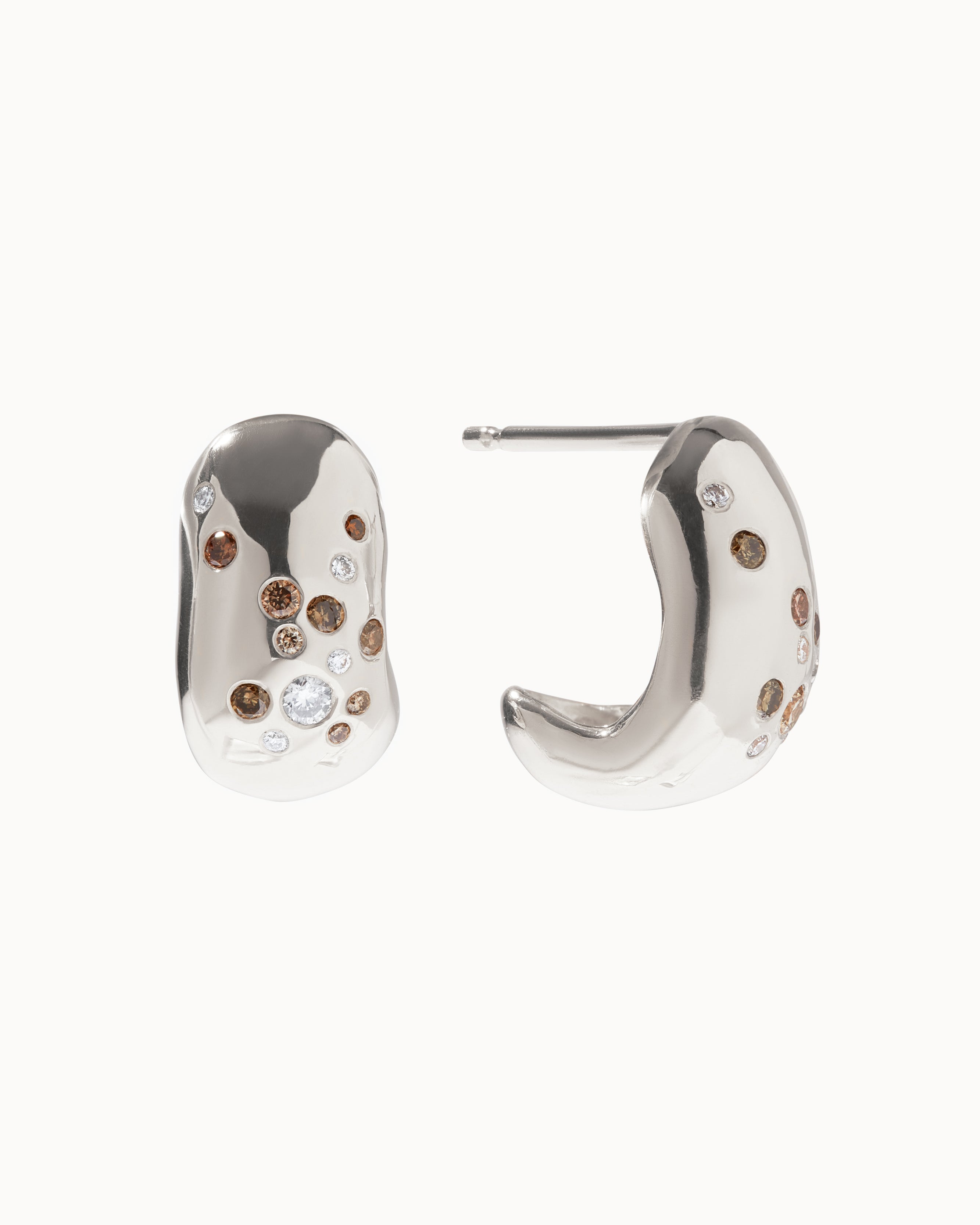 Celestial Diamond Huggie Hoop Earrings