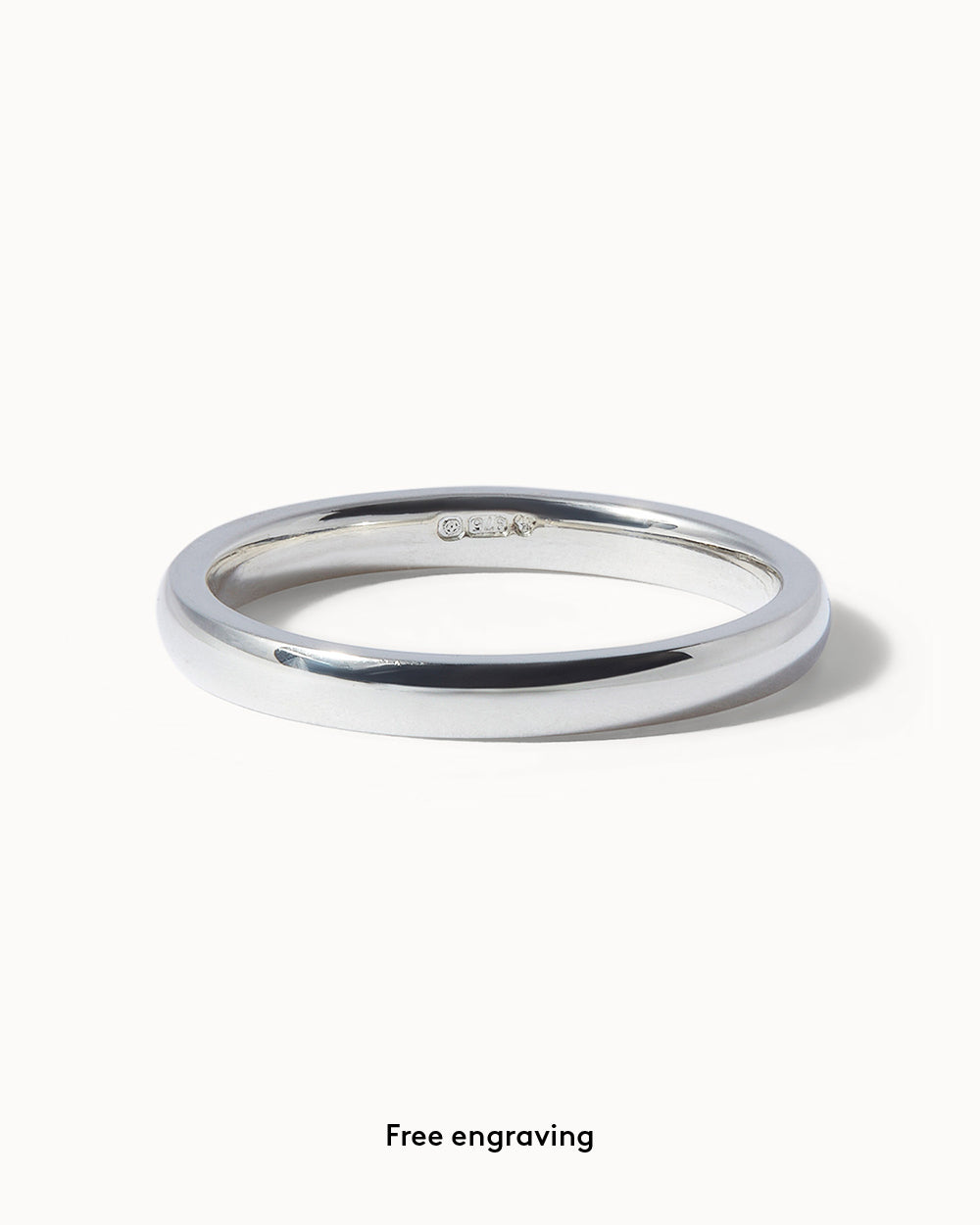 9ct White Gold Classic Ring - 2mm Band