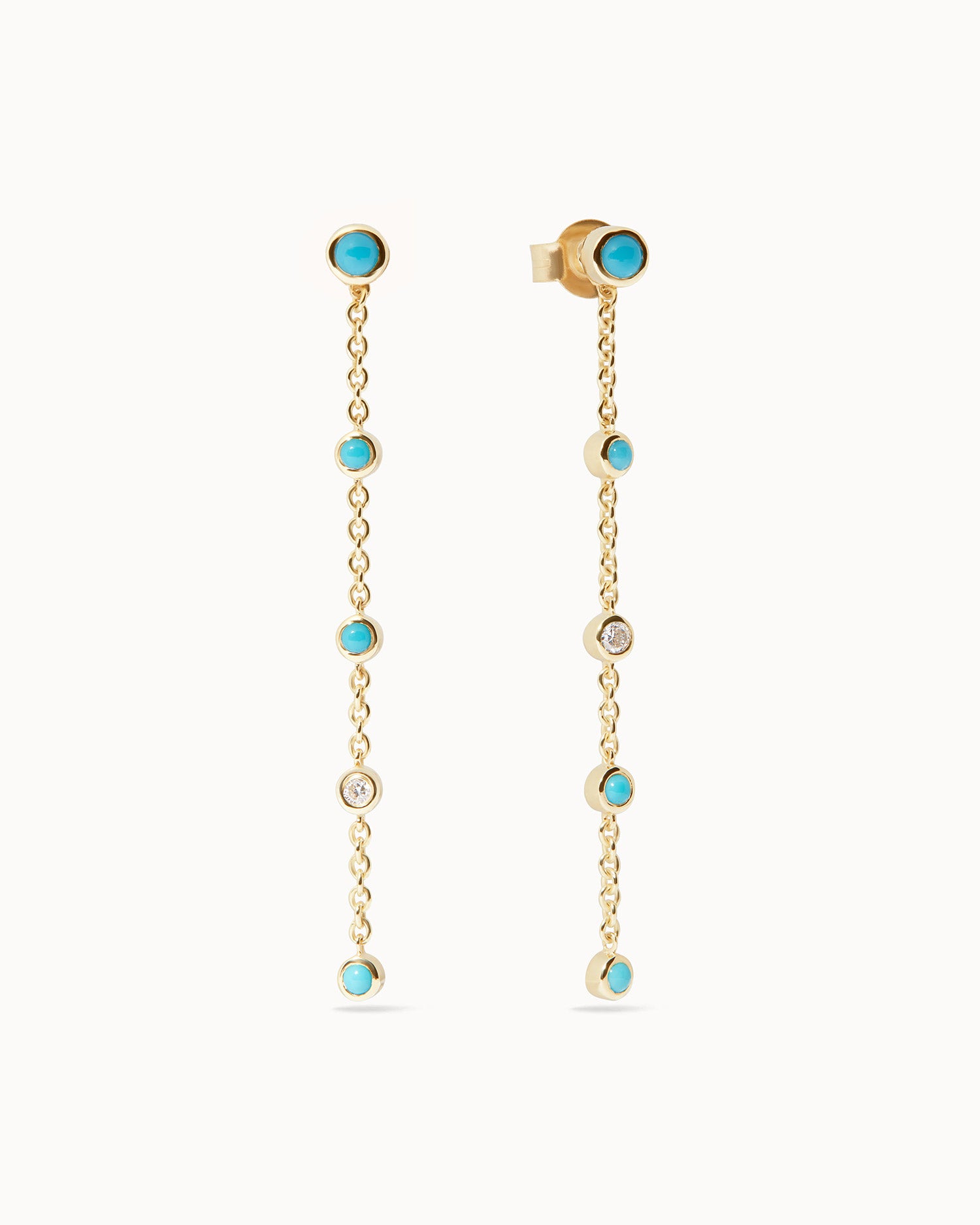 December Turquoise Birthstone Drop Earrings