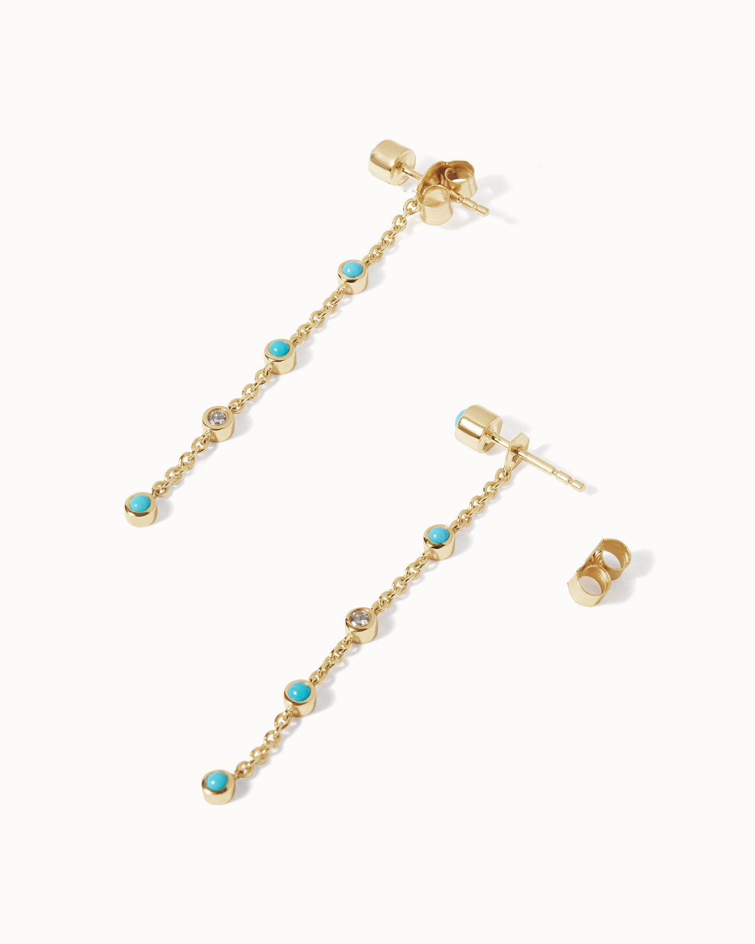 December Turquoise Birthstone Drop Earrings